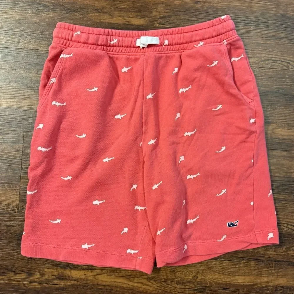 Vineyard Vines Red Shark Print Shorts